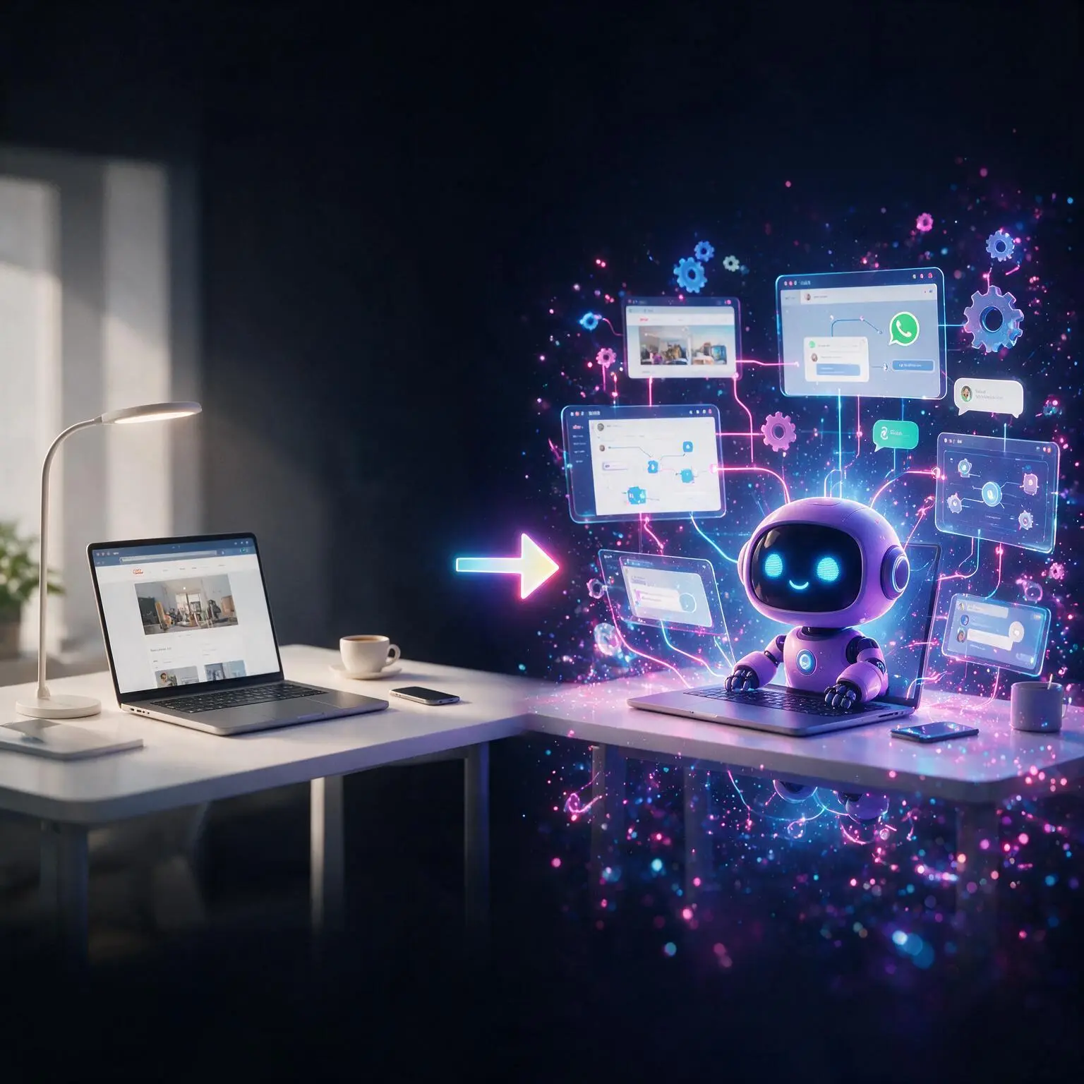 web-vibe -אתרים שמתפעלים את העסק במקומכם לשימוש תמונה לפוסט — מאיפה מתחילים-תמונה לפוסט - AI שינה לי את העסק: לפני שנה ואחרי